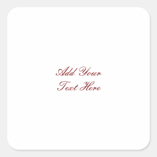 Professioneel handschrift en moderne tekst toevoeg vierkante sticker (Voorkant)