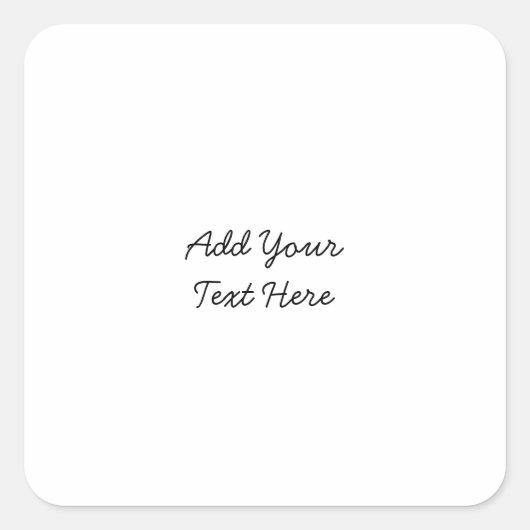 Professioneel handschrift voeg tekst toe modern vierkante sticker (Voorkant)