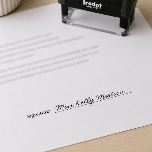 Professioneel handtekening naam bedrijf zelfinktende stempel
