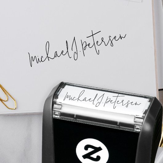 Professioneel handtekening naam script zakelijk  zelfinktende stempel