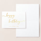 Professioneel Handtekenscript Corporate Birthday Folie Kaarten (Display)