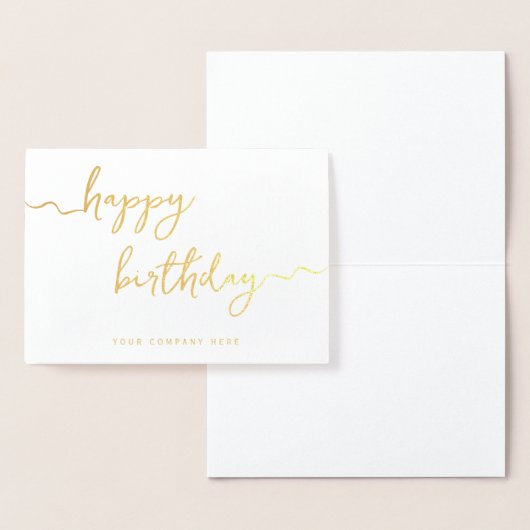 Professioneel Handtekenscript Corporate Birthday Folie Kaarten (Display)