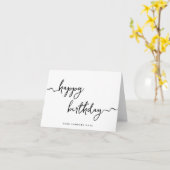 Professioneel Handtekenscript Corporate Birthday Kaart (Gele Bloem)