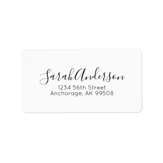 Professioneel handtekenscript etiket (Voorkant)