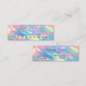 Professioneel hart Irijdescent Opal Holographic Klantenkaartje (Voorkant / Achterkant)