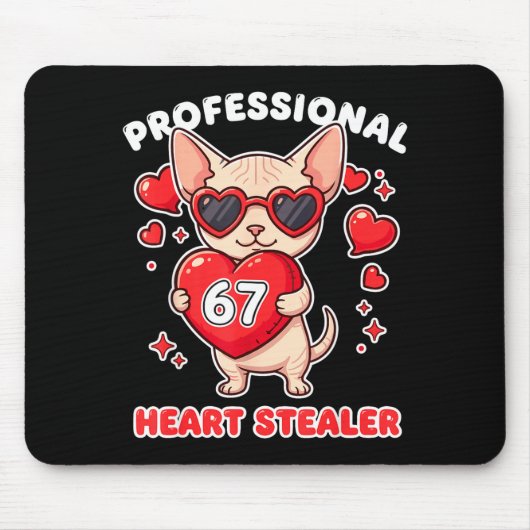 Professioneel Hartendief Valentines 67 Meme 6 7  Muismat (Voorkant)