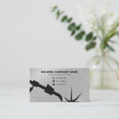 Professioneel helder glanzend metaal zilver lassen visitekaartje (Staand voorkant)