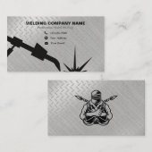 Professioneel helder glanzend metaal zilver lassen visitekaartje (Voorkant / Achterkant)