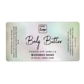 Professioneel holografisch logo voor typografie etiket (Voorkant)