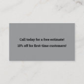 Professioneel Home Repair Visitekaartje (Achterkant)