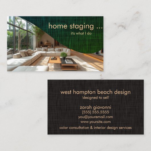 Professioneel Home Staging Visitekaartje (Voorkant / Achterkant)