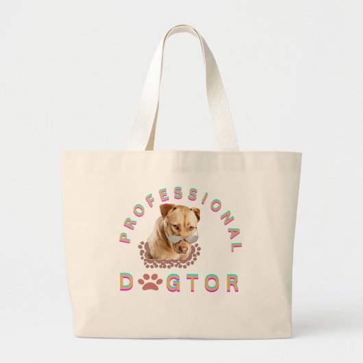 Professioneel Hondtor Grote Tote Bag (Voorkant)