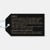 Professioneel honingetiket Zwart en gouden Label Cadeaulabel (Achterkant Horizontaal)