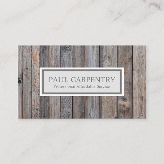 Professioneel houten Visitekaartje (Voorkant)