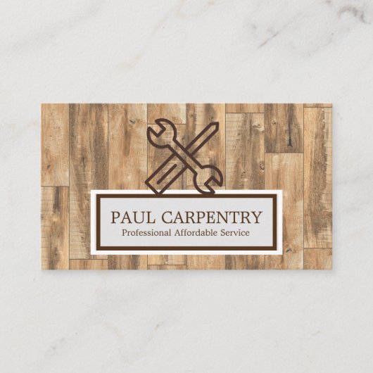 Professioneel houten Visitekaartje (Voorkant)