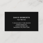 Professioneel Huis Dak Logo Real Estate Zwart Visitekaartje (Achterkant)