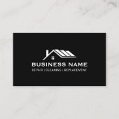 Professioneel Huis Dak Logo Real Estate Zwart Visitekaartje (Voorkant)