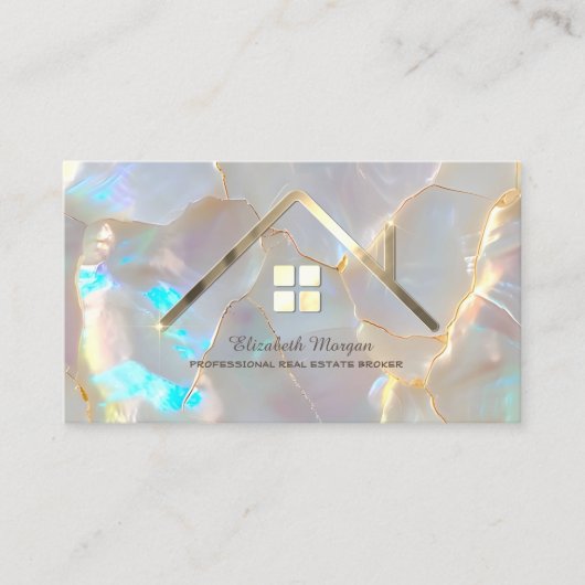 Professioneel huis makelaar Opal Stone Visitekaartje (Voorkant)