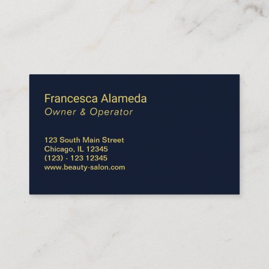 Professioneel Huis Reiniging Roos Navy Blue Visitekaartje (Achterkant)