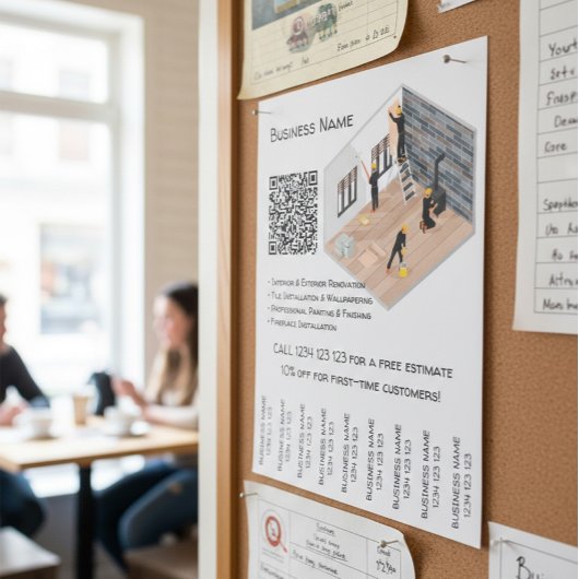 Professioneel Huisrenovatie met Afscheurtabbladen Flyer
