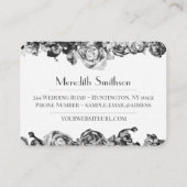 Professioneel Huwelijksplanner Elegant Zwart & Wit Visitekaartje (Achterkant)