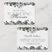 Professioneel Huwelijksplanner Elegant Zwart & Wit Visitekaartje (Voorkant / Achterkant)