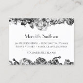 Professioneel Huwelijksplanner Elegant Zwart & Wit Visitekaartje (Achterkant)