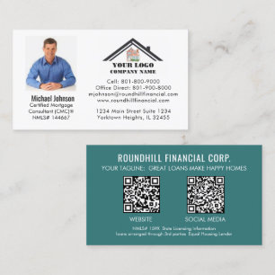 Professioneel Hypotheek Foto Logo QR Code Visitekaartje