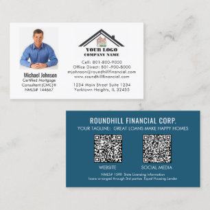 Professioneel Hypotheek Foto Logo QR Code Visitekaartje