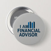 Professioneel Ik ben Financieel Adviseur Ronde Ronde Button 7,6 Cm (Voorkant /achterkant)