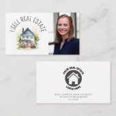 Professioneel Ik Verkoop Onroerend goed Visitekaartje (Voorkant / Achterkant)