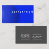 Professioneel in de blauwe sfeer visitekaartje (Voorkant / Achterkant)