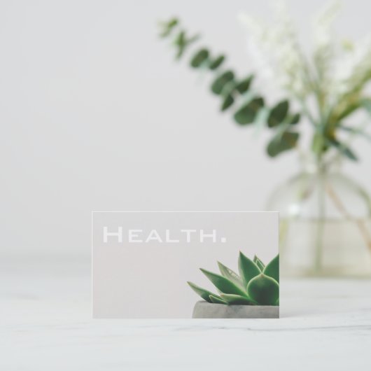 Professioneel in de gezondheidszorg - Groen Plant Visitekaartje (Staand voorkant)