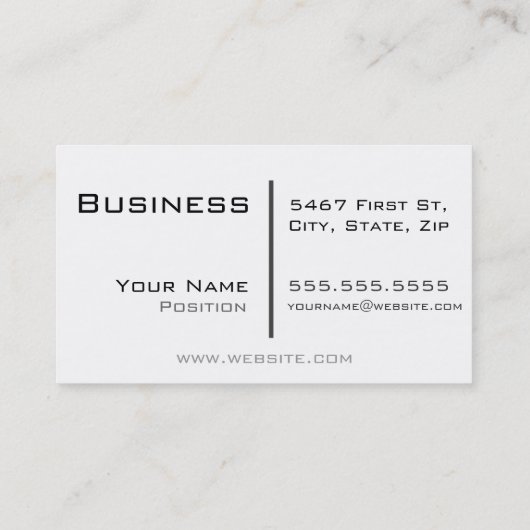 Professioneel in de gezondheidszorg - Persoonlijke Visitekaartje (Achterkant)