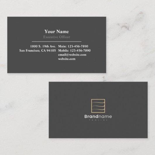 Professioneel in het midden van het Visitekaartje (Voorkant / Achterkant)