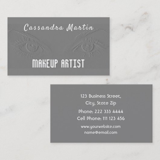 Professioneel in reliëfdruk visitekaartje (Voorkant / Achterkant)