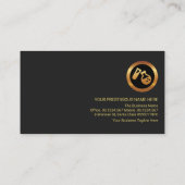 Professioneel in Retro Gold Line Grey Shade Chemis Visitekaartje (Achterkant)