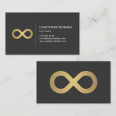 Professioneel Infinity Symbool in Faux Gold Visitekaartje (Voorkant / Achterkant)