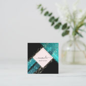 Professioneel ingelijste gouden schoonheid Logo tr Vierkante Visitekaartje (Staand voorkant)