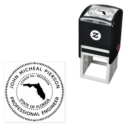 Professioneel ingenieur Florida Zelfinktende Stempel (In situ)