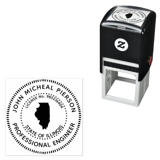 Professioneel ingenieur Illinois Zelfinktende Stempel (In situ)