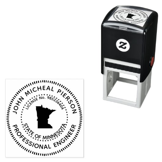 Professioneel ingenieur Minnesota Zelfinktende Stempel (In situ)