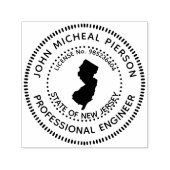 Professioneel ingenieur New Jersey Zelfinktende Stempel (Design)