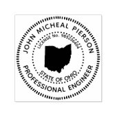 Professioneel ingenieur Ohio Zelfinktende Stempel (Design)