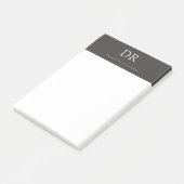 Professioneel Initiaal & Script Naam Monogram Post-it® Notes (Schuin)