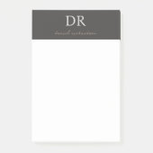 Professioneel Initiaal & Script Naam Monogram Post-it® Notes (Voorkant)