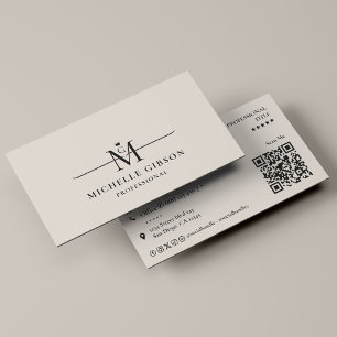 Professioneel Initieel Kroonmonogram Zand Marketin Visitekaartje