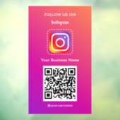 Professioneel Instagram Logo Volg Me Qr Code Raamsticker (Vel 3)