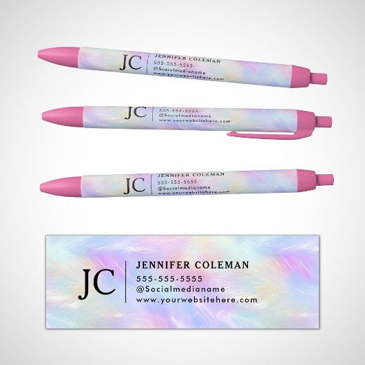 Professioneel Irideerend Opal Stijlvol Monogram Lo Zwarte Inkt Pen