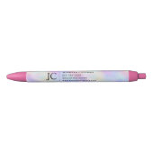 Professioneel Irideerend Opal Stijlvol Monogram Lo Zwarte Inkt Pen (Voorkant)